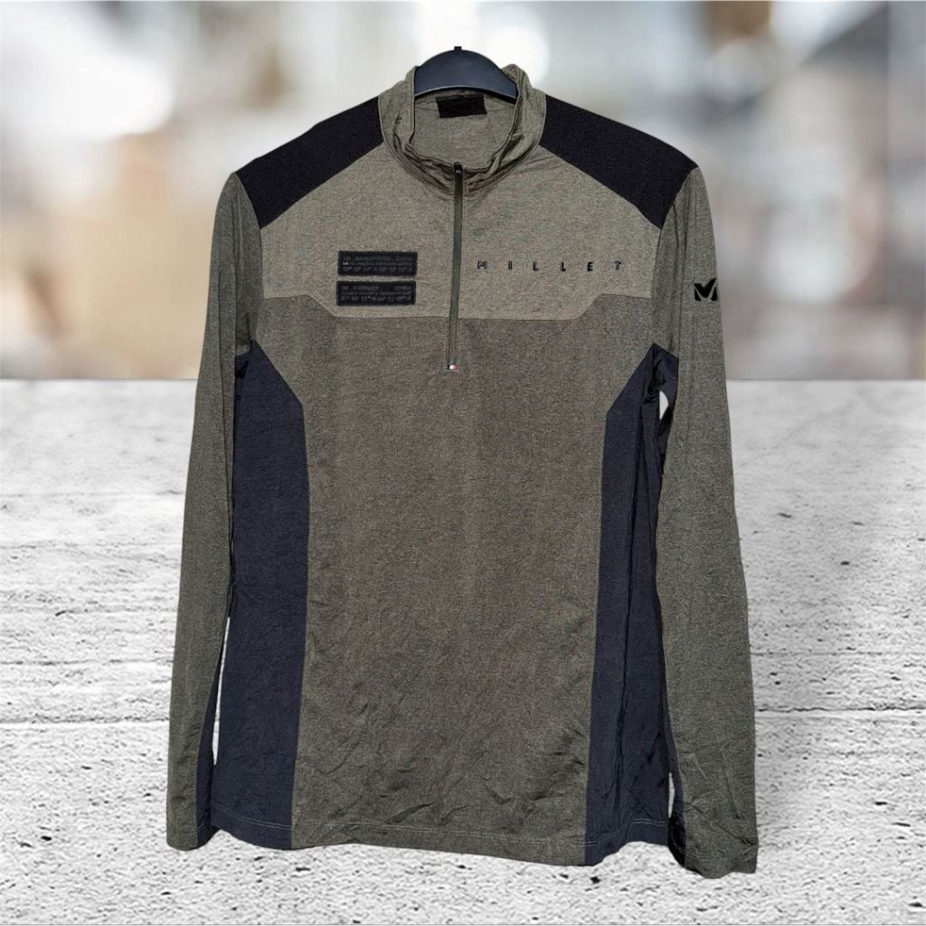 MILLET Men's Long Sleeve Base Layer for Outdoor / Hiking Gunung | jaket baselayer inner quick dry