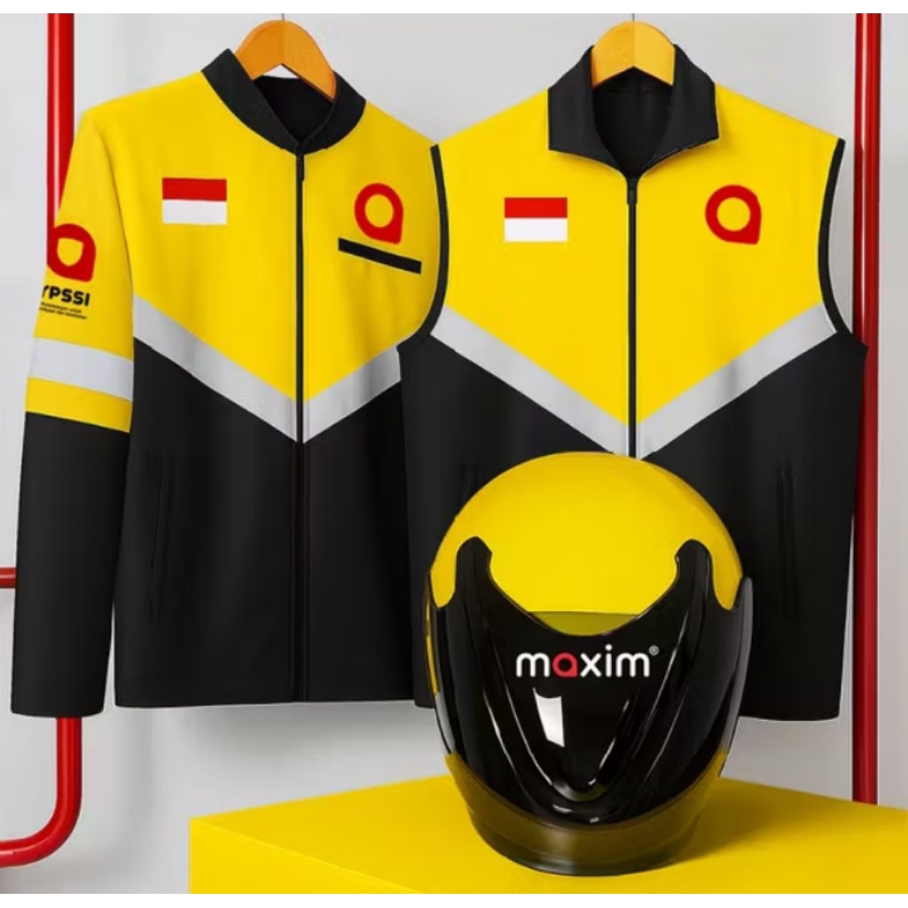 "Bundling" MAXIM-JAKET, ROMPI & HELM MAXIM DRIVER + PRIORITAS ( Maxim Driver Indonesia )