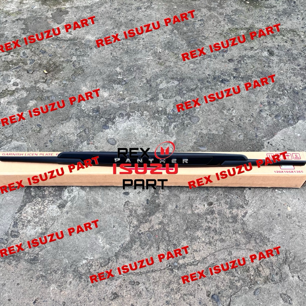 GARNISH LIST LIS PLAT NOMOR BELAKANG HITAM ISUZU PANTHER KAPSUL ORIGINAL ISUZU