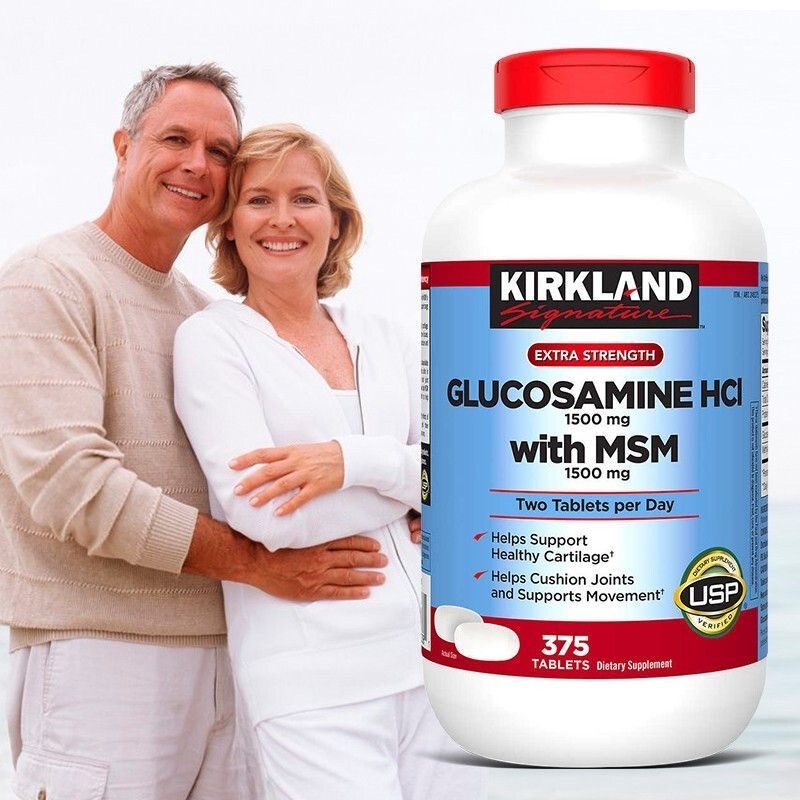 [EXP.2028]Kirkland Glucosamine HCI 1500mg With MSM 375 tablets Glukosamine Vitamin Sendi