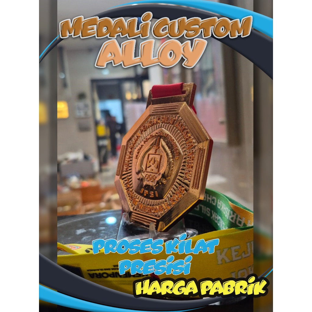 Pabrik medali kejuaraan olah raga dan turnamenolah raga beladiri wushu taekwondo dan judo di bandung