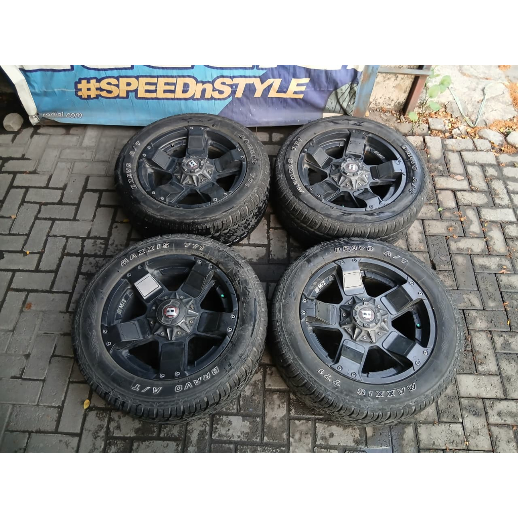 Velg Mobil Bekas Offroad BALISTIK R20X9 Baut 6 Pcd 6X114/6x139 +BAN MAXXIS 275 55 R20