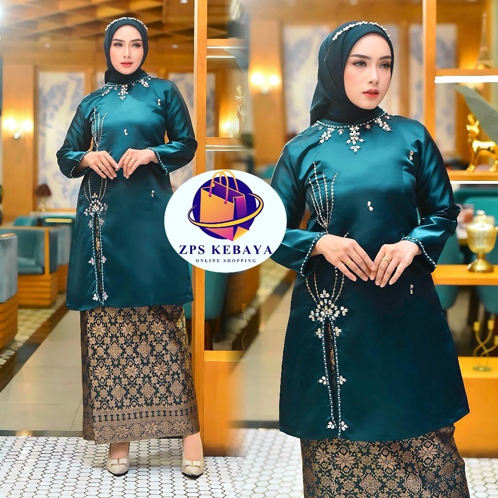 ZPS KEBAYA~Kebaya Malay Payet Premium Set Rok Songket Span // Kebaya Wisuda // Kebaya Brismaed // Ke