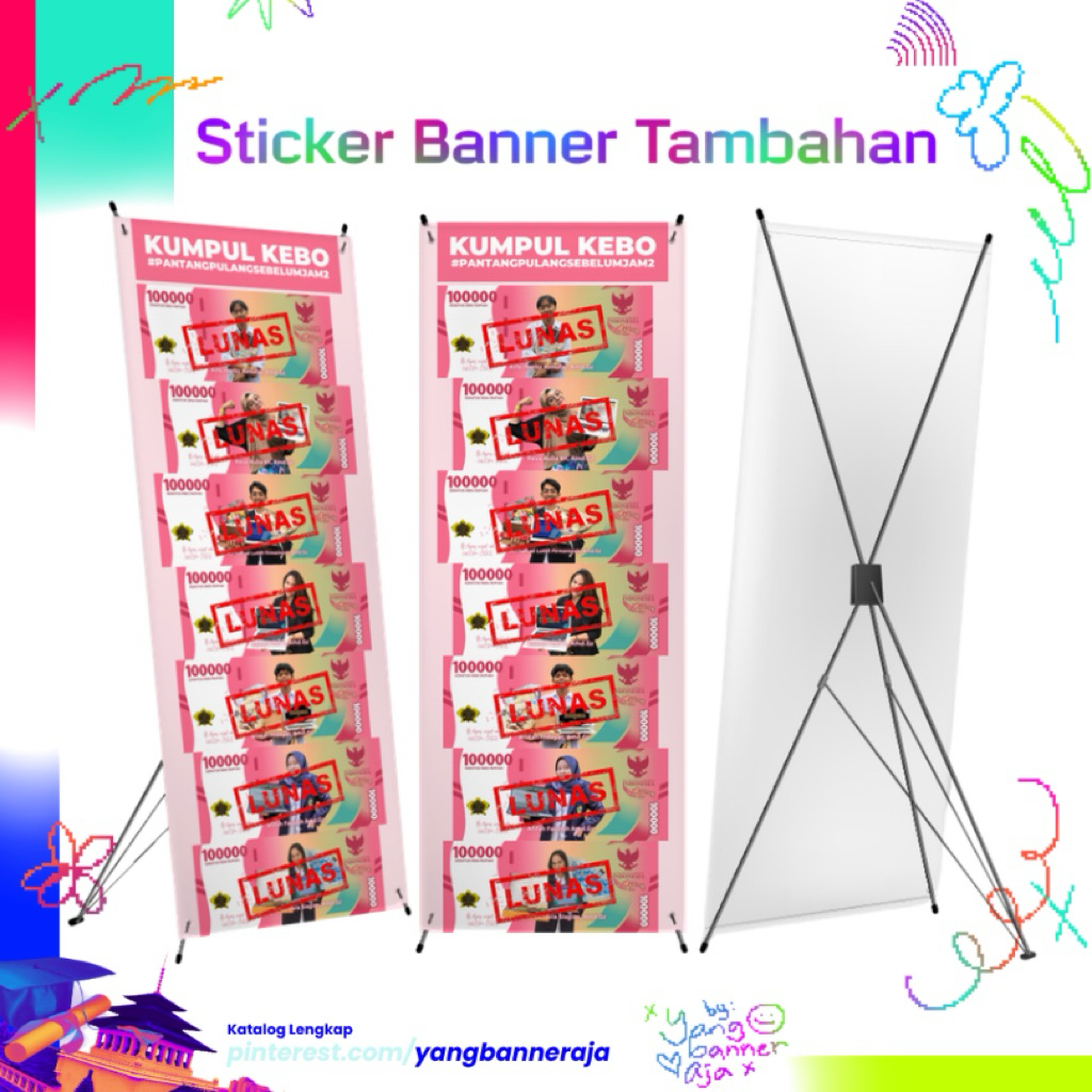 [SEHARI JADI] Sticker Untuk Banner Wisuda Ke-Lulus An Sticker Transparant Label Untuk Custom Tulisan