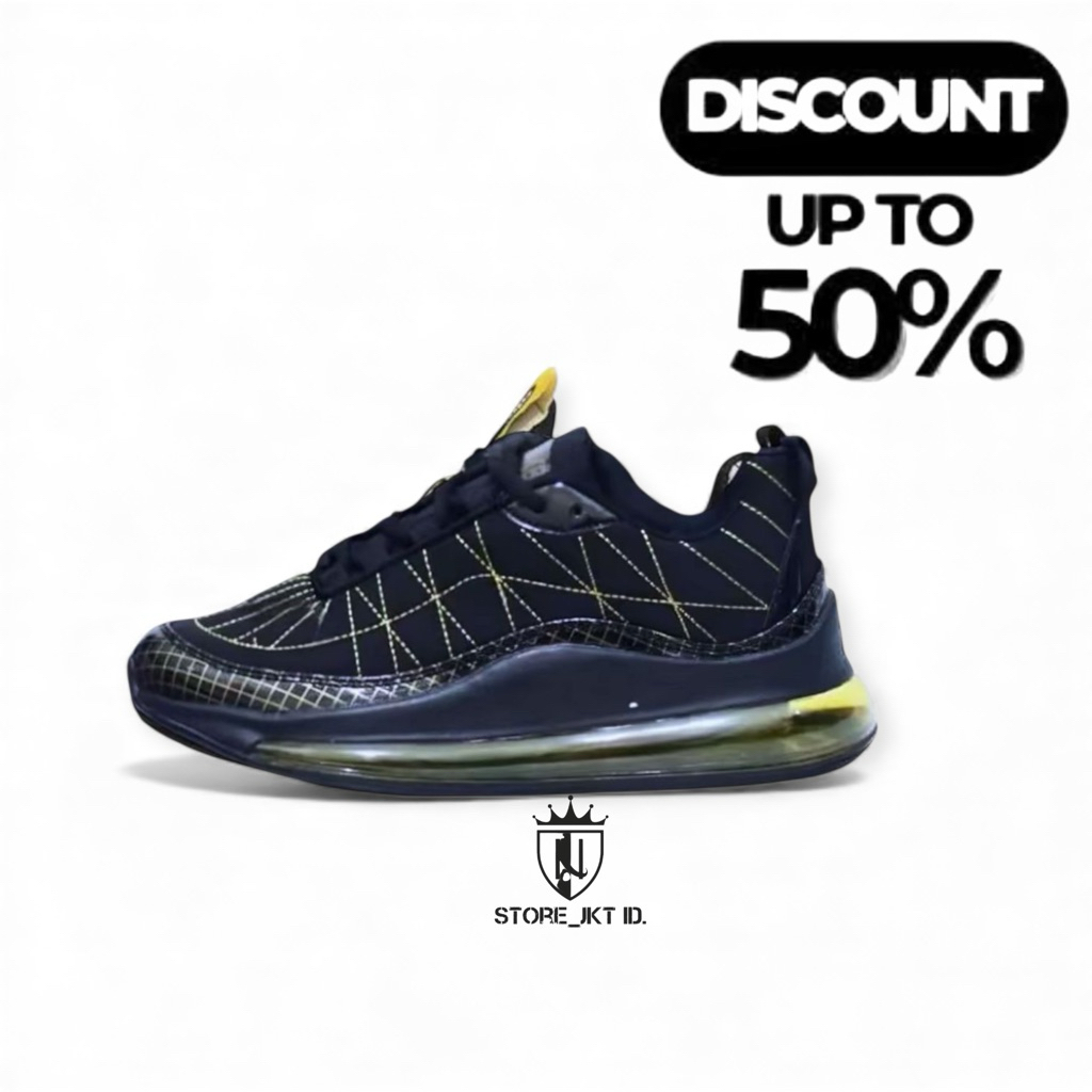 Sepatu Olahraga Sneakers Running 720/818 Black gold Santai