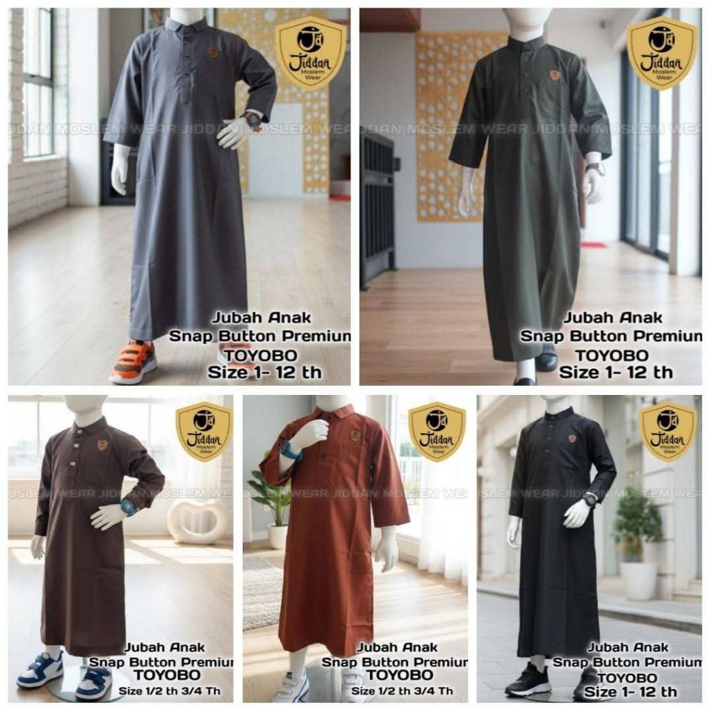 JUBAH REMAJA, merek JIDDAN, Gamis Anak, , Baju shalat pria, Jubah anak SMP dan SMA