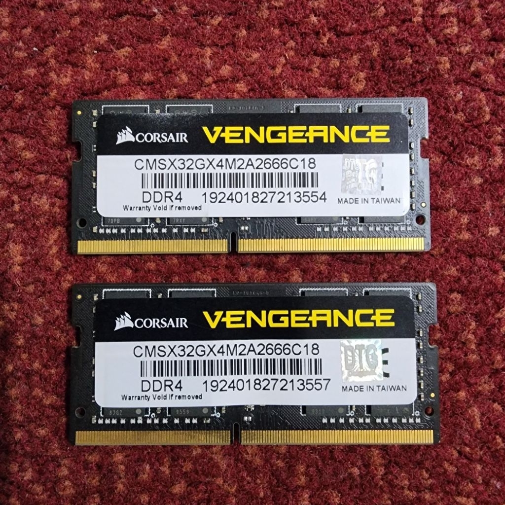 Memory Ram Corsair 32GB (2x16) DDR4 PC2666 Sodimm Corsair Vengeance