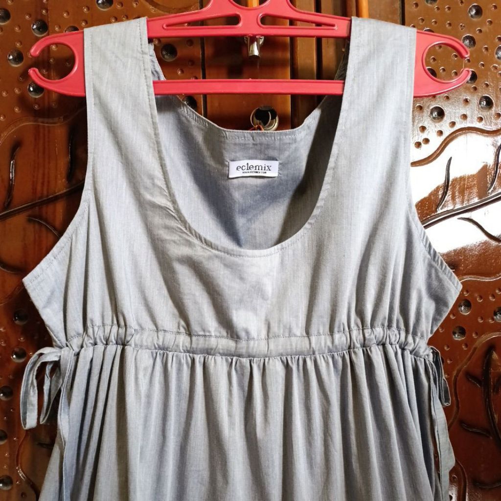 preloved eclemix overall bitna silver grey