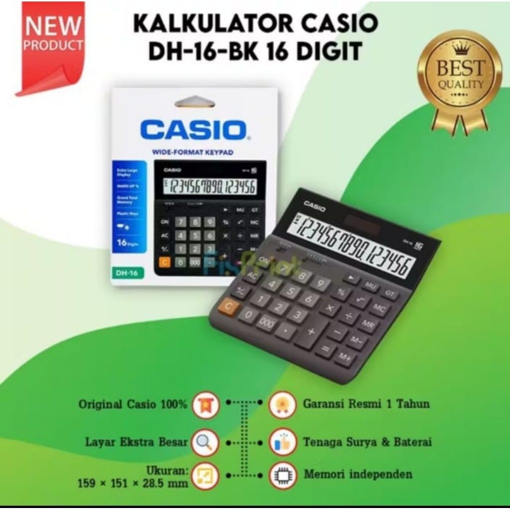 KALKULATOR CASIO DH 16 ORIGINAL / CALCULATOR ORIGINAL CASIO 16 DIGIT