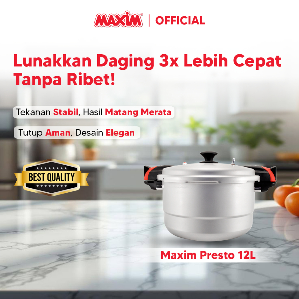 Maxim Presto 12L Panci Pelunak Daging 30cm