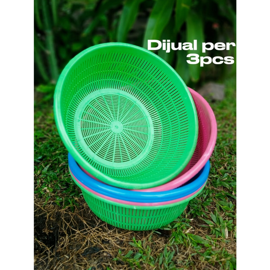 3Pcs Wakul Bakul 33cm - Bakul Plastik Besar - Bakul Nasi - Wakul Hajatan - Wakul Selametan