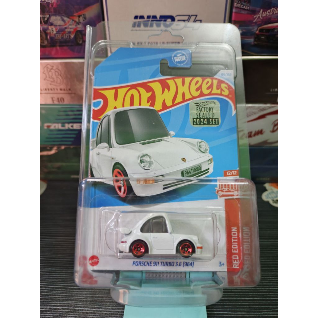 HOT WHEELS RED EDITION PORSCHE 911 TURBO 3.6 (964) TOONED - FACTORY SEALED 2024
