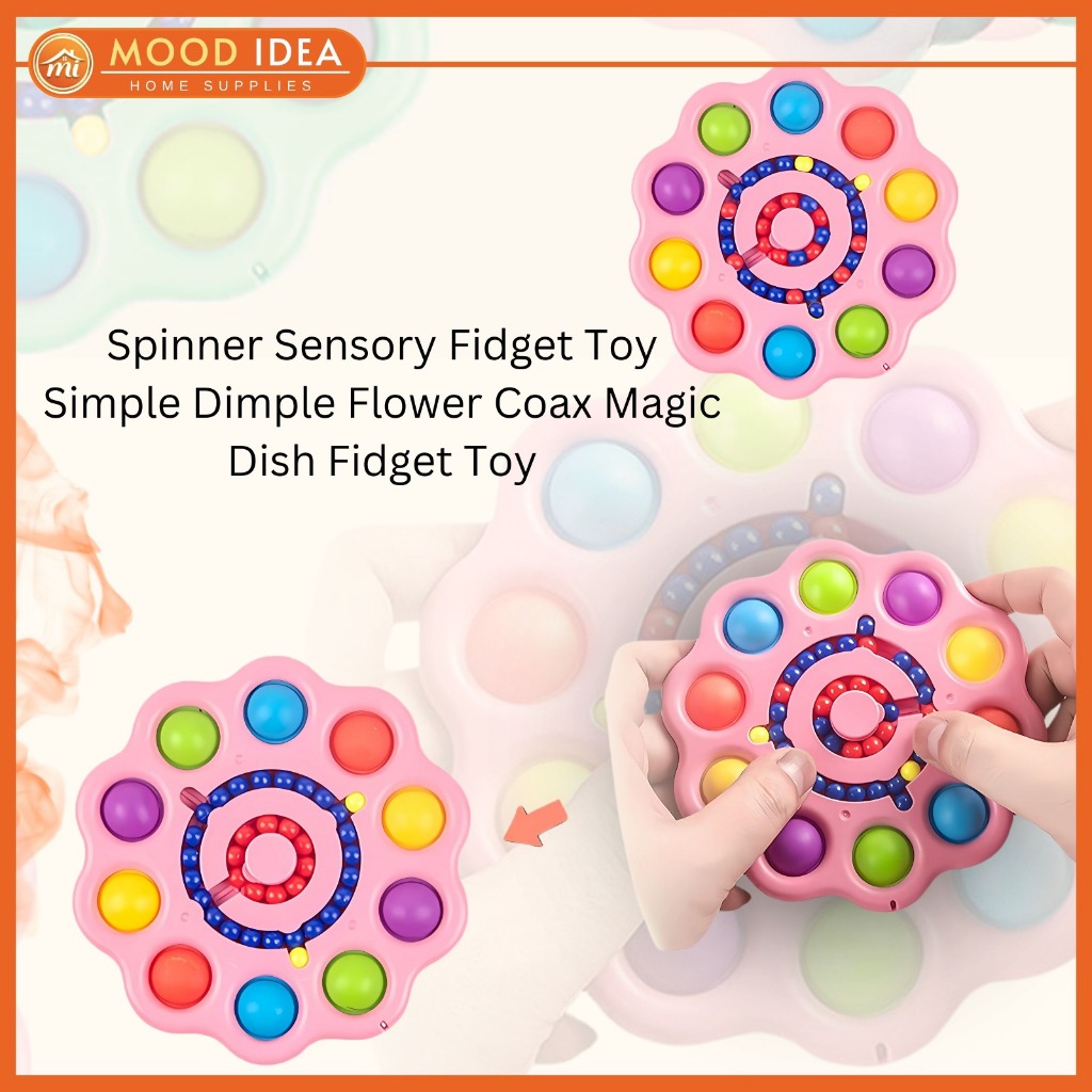 (MI) New Push Bubble Simple Dimple Fidget Spinner Toys