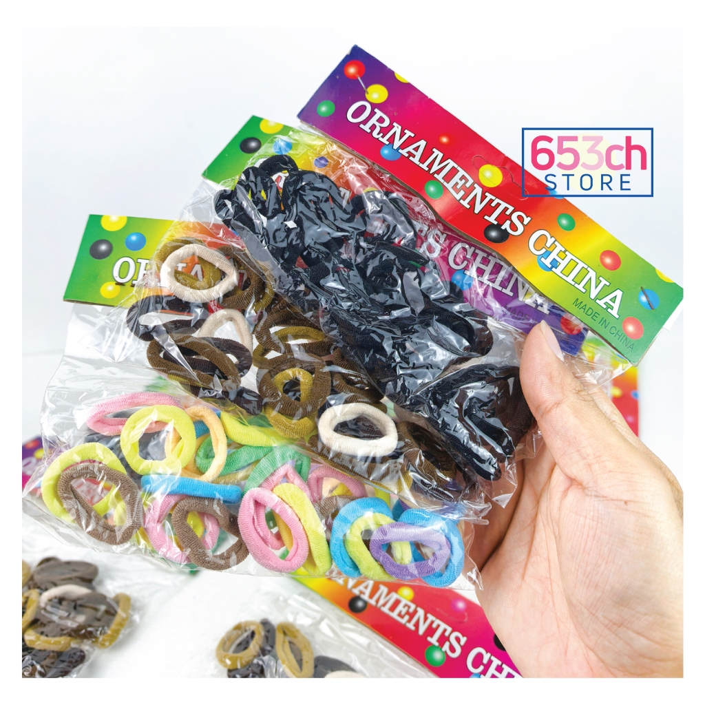 TERMURAH SEJAGAT - Karet Rambut Donat 2.5 Cm Per Pack isi 12 Bungkus (1 Bungkus isi 30 Karet) | 3 Va