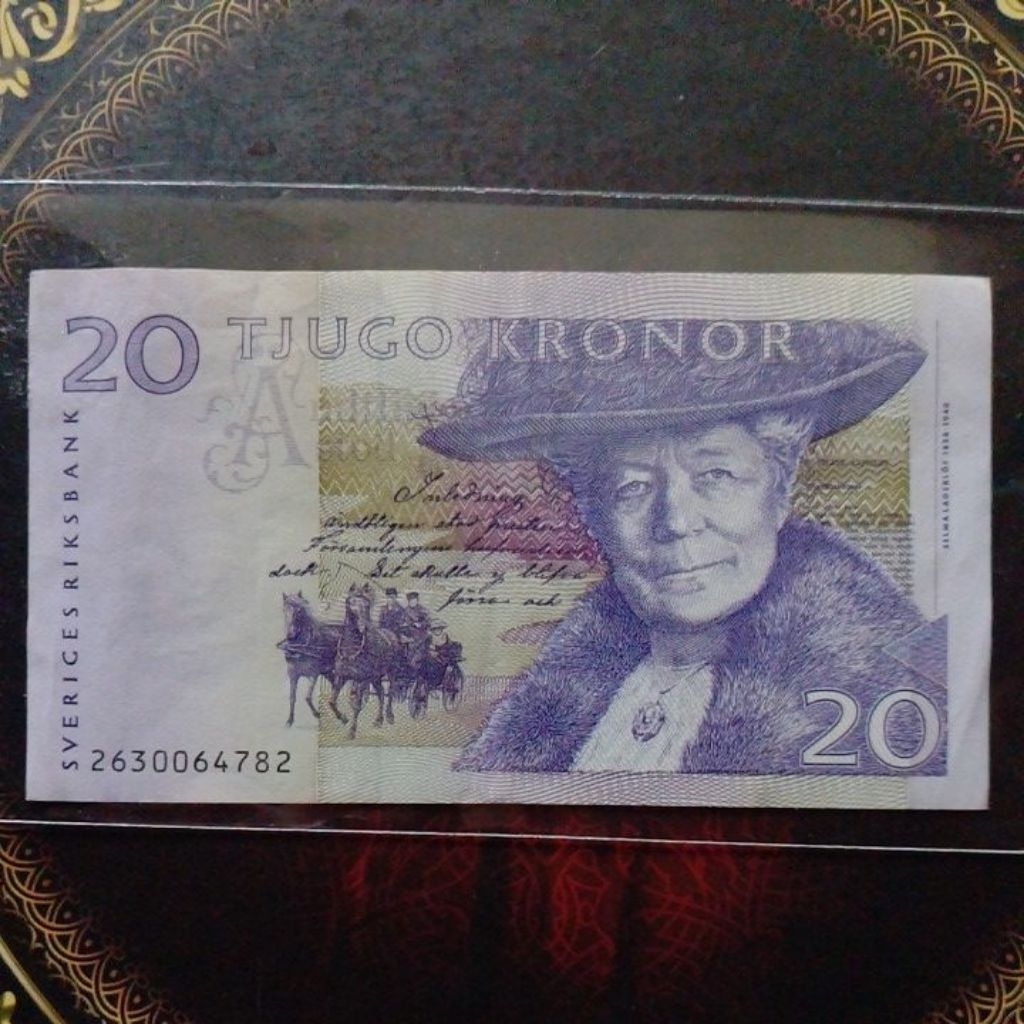Uang Swedia 20 kronor kondisi vf