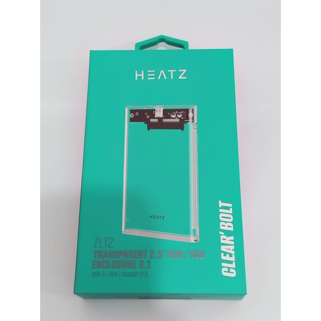 Casing Transparant 2.5" HDD /SSD Enclosure 3.1 HEATZ ZL12