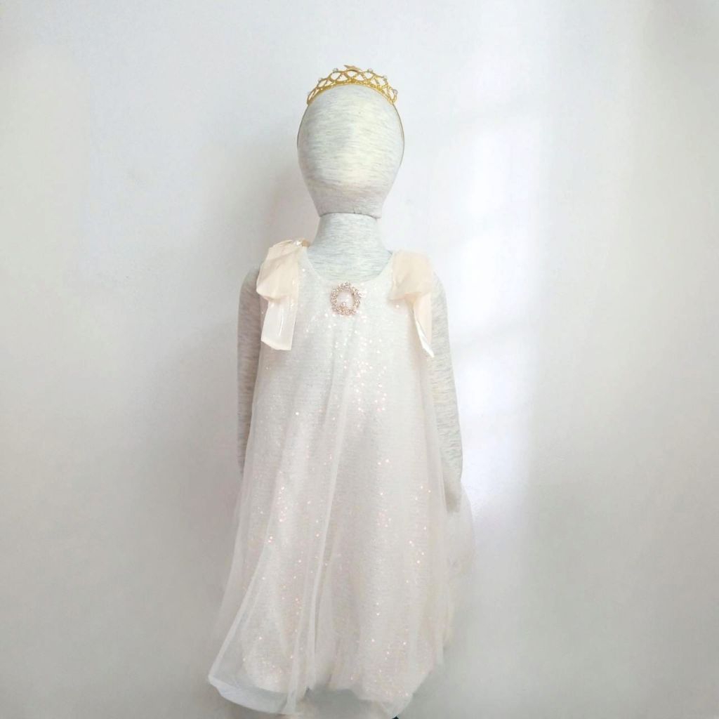 Sewa Dress Birthday Anak Fairy Glow Putih | Gaun Pesta Princess