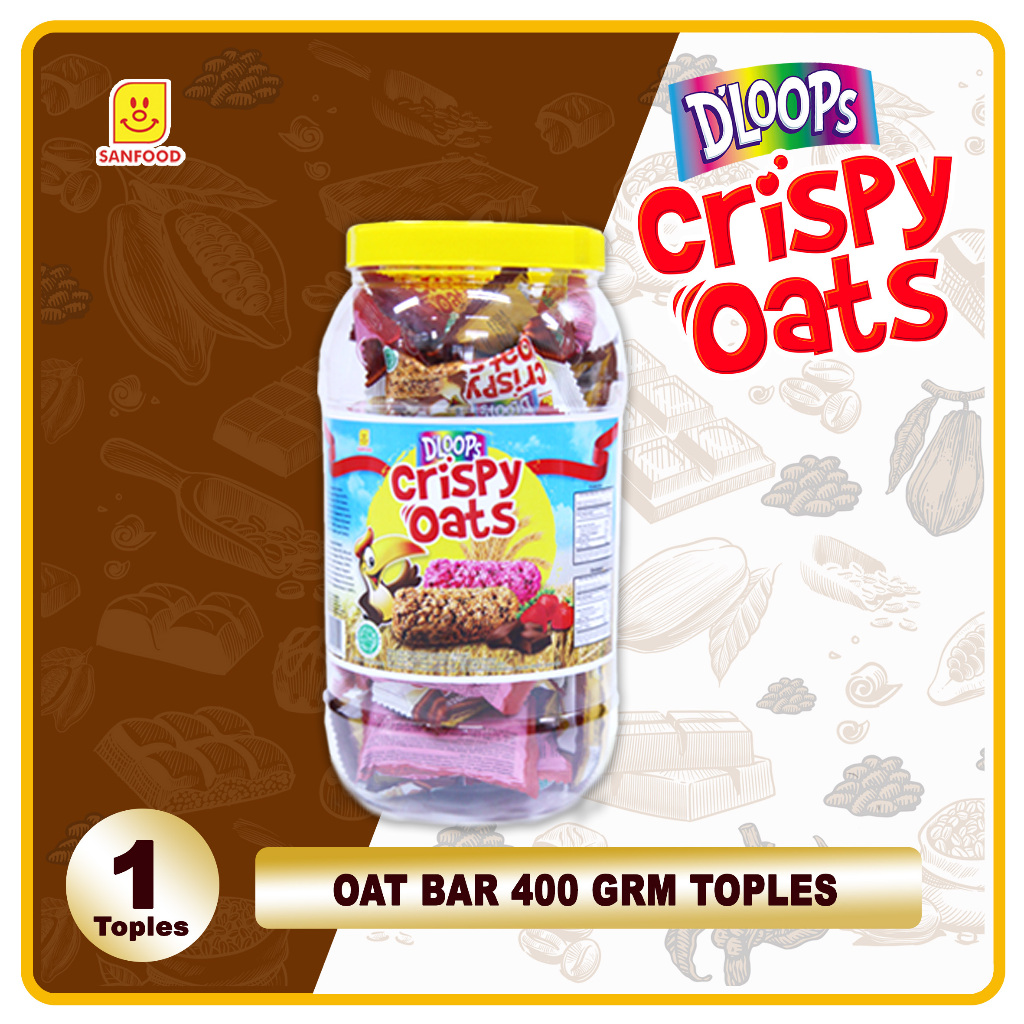 DLOOPS CRISPY OAT ASSORTED TOPLES 400GR