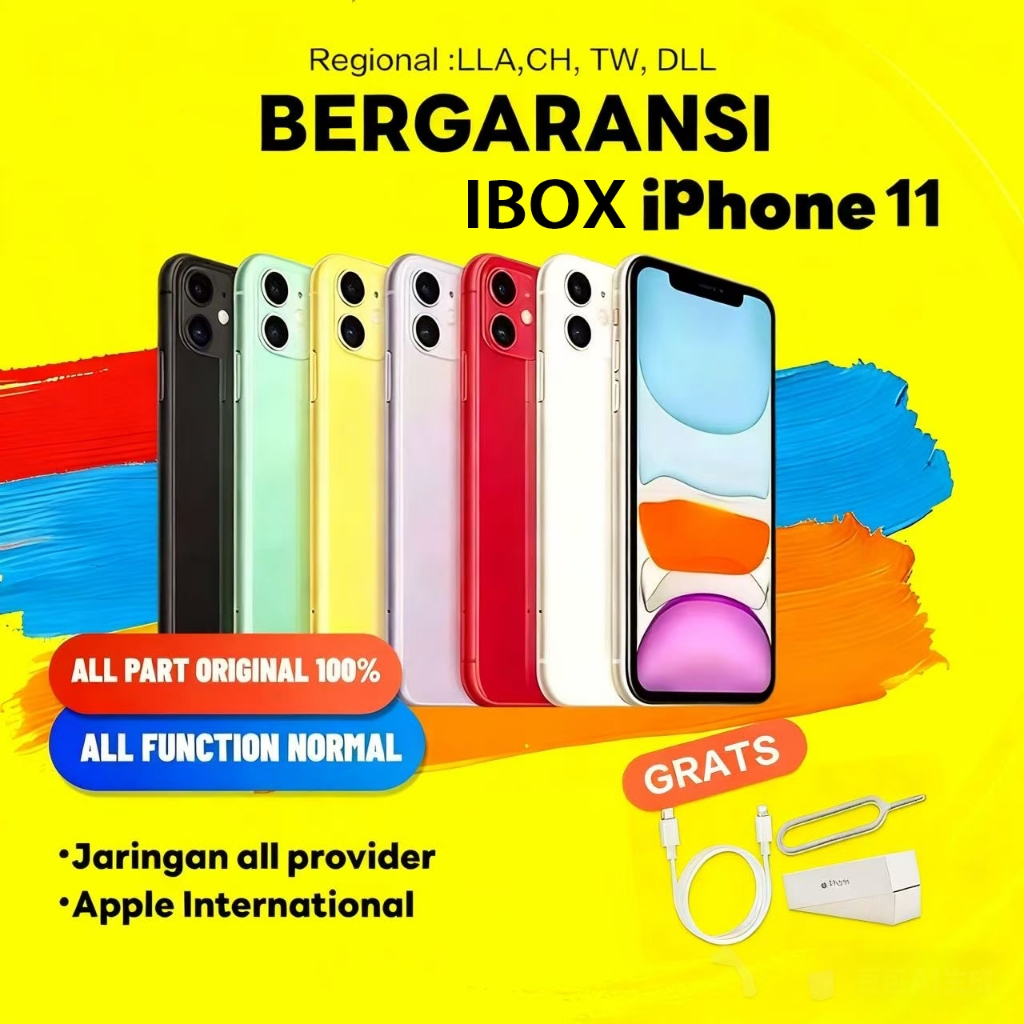 apple 11 64GB/128GB/256GB/ iphone 11 Secondhand Normal Fullset Original 100% ex internasional APPLE