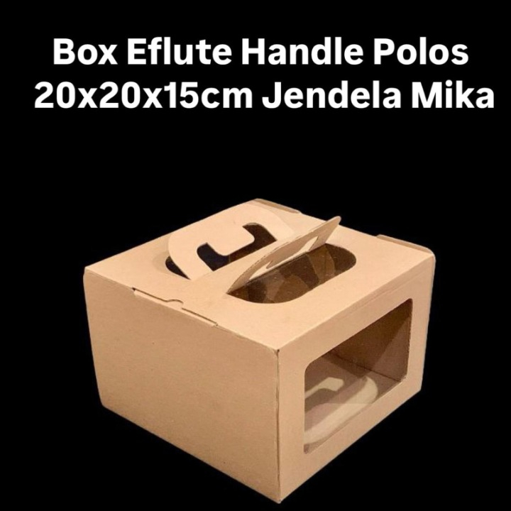 Box Eflute Handle 20x20x15cm Jendela Mika
