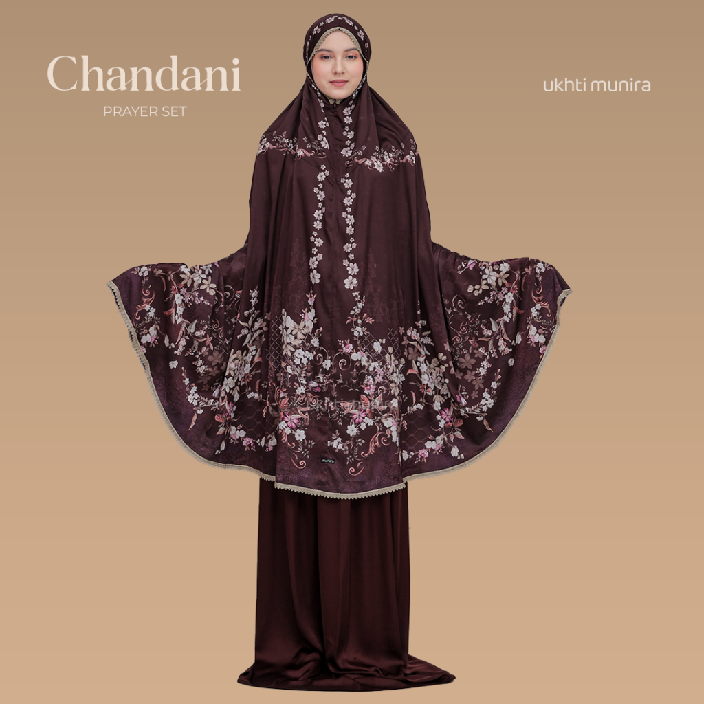 Chandani Mukena Silk Print Motif UKHTI MUNIRA