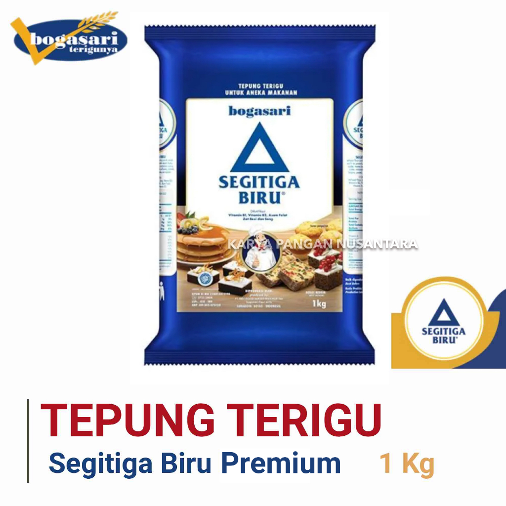 TEPUNG TERIGU SEGITIGA BIRU PREMIUM 1KG BOGASARI SEGITIGA BIRU 1 KG