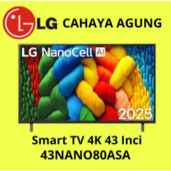 LG-LED TV-43NANO80ASA Smart TV 4K 43 Inci LG NanoCell AI