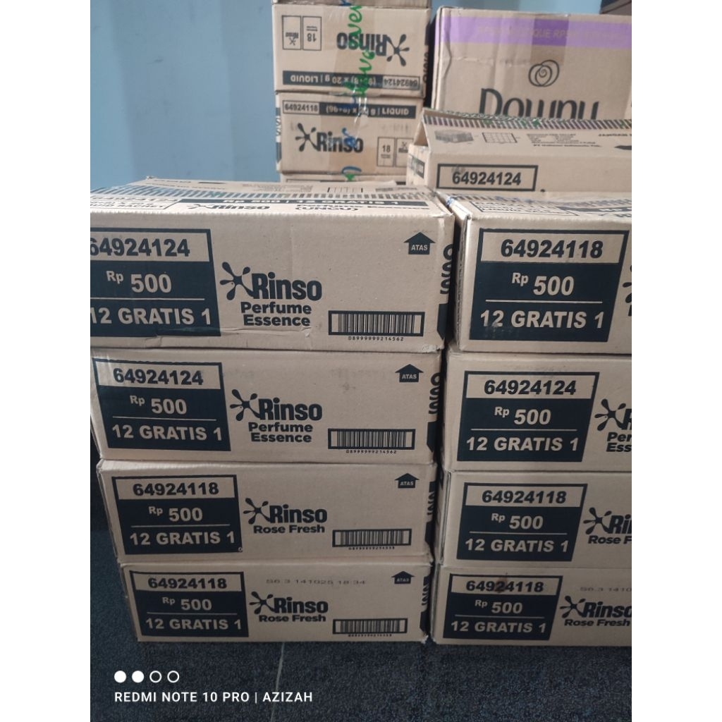 1 DUS RINSO CAIR KEMASAN 500 | RINSO CAIR 20 gr