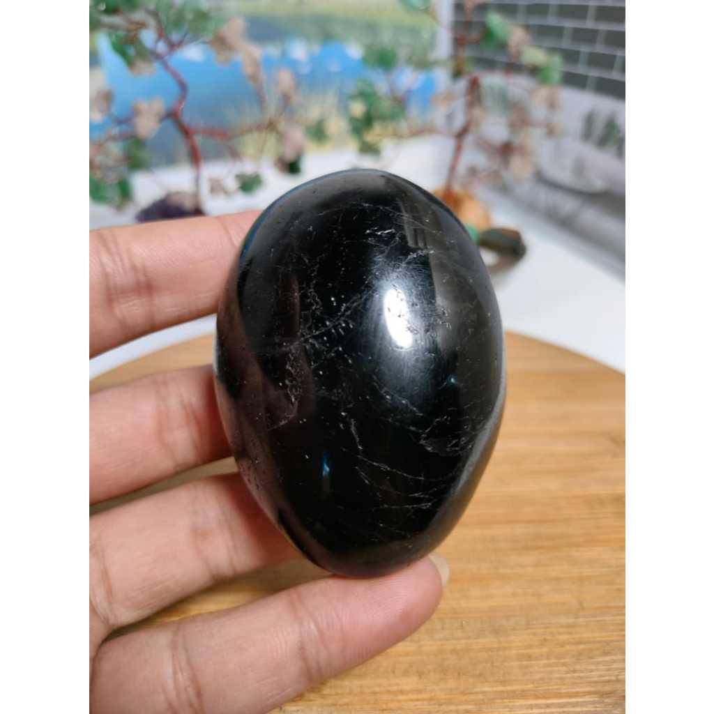 Batu Natural Black Tourmaline palm (8)