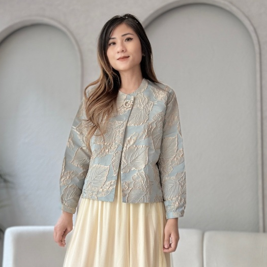 Tera Outer - Outer Jacquard - Outer Motif - Cardigan Motif Bunga