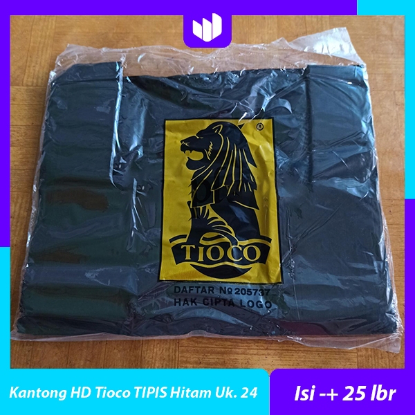 Kantong Plastik HD Tioco TIPIS Hitam 28 / Kresek Hitam 28