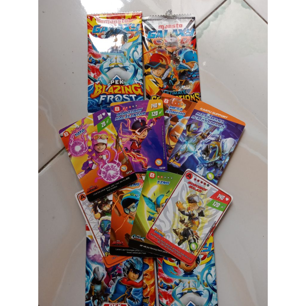 MAINAN KARTU BOBOIBOY ISI 8 KARTU