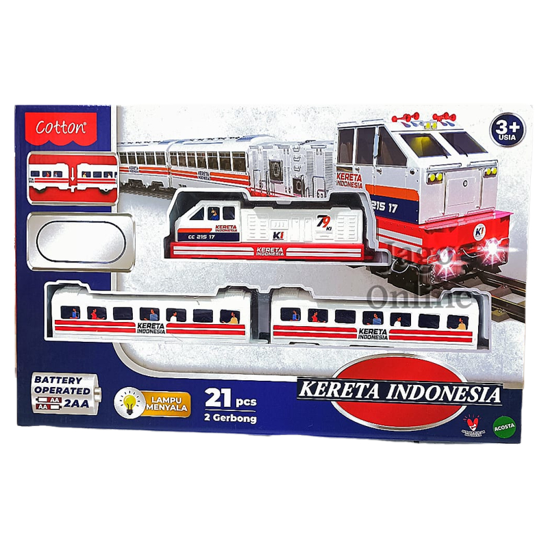 TERBARU MAINAN ANAK KERETA INDONESIA MAINAN KERETA API INDONESIA 21 PIECES TRAIN SET