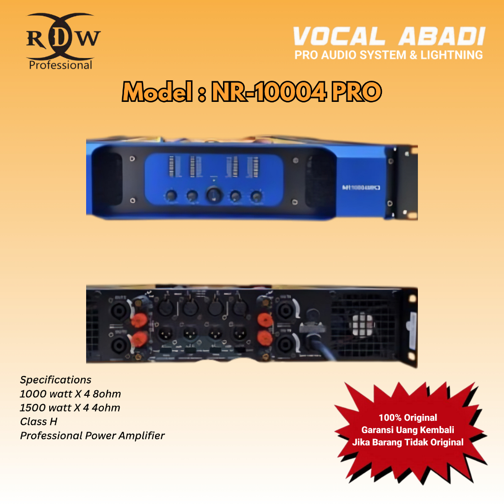POWER AMPLIFIER RDW NR-10004 PRO