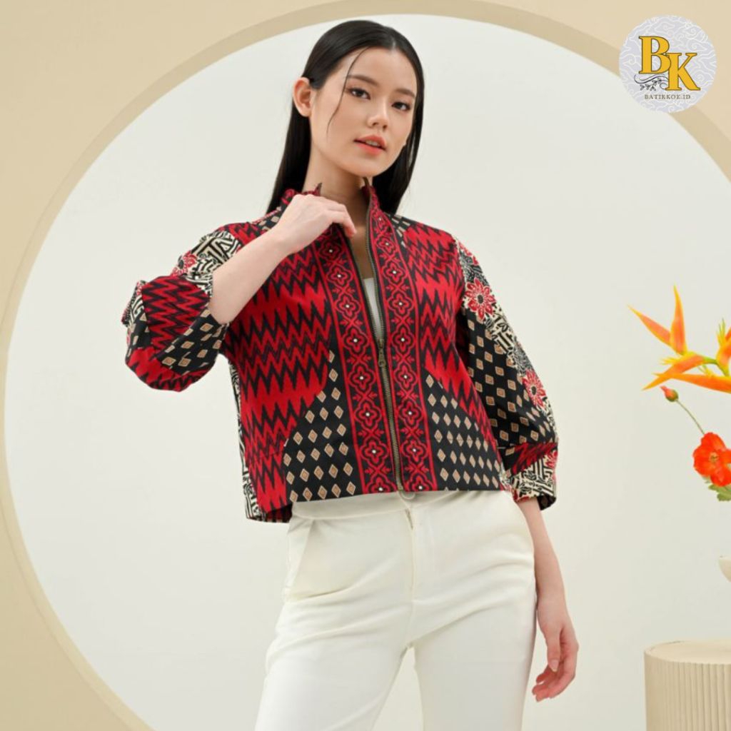 Outer Batik 135 ASB/ Jaket Bomber / Batik Modern / Batik Couple
