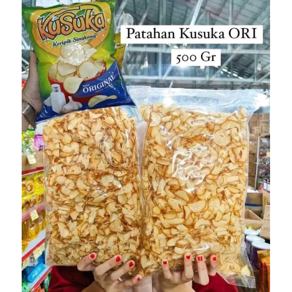 Keripik/Kripik Singkong Kusuka Ori/Patahan Keripik Singkong Kusuka 500g