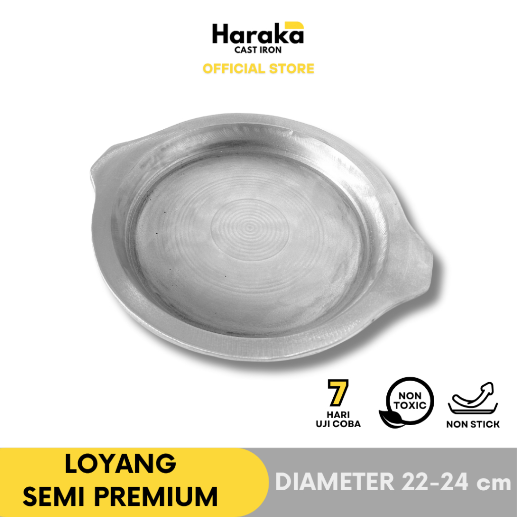 Haraka Cast Iron Loyang Semi Premium Martabak / Terang Bulan 22-24 cm