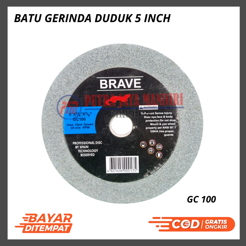 Batu Gerinda Duduk 5 Inch Grid 100 Grinding Wheel Green Silicon