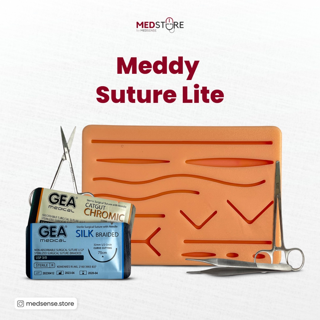 Meddy Suture Lite | Hecting set | Hecting kit - Latihan Jahit Luka - Alat Praktikum Jahit Bedah