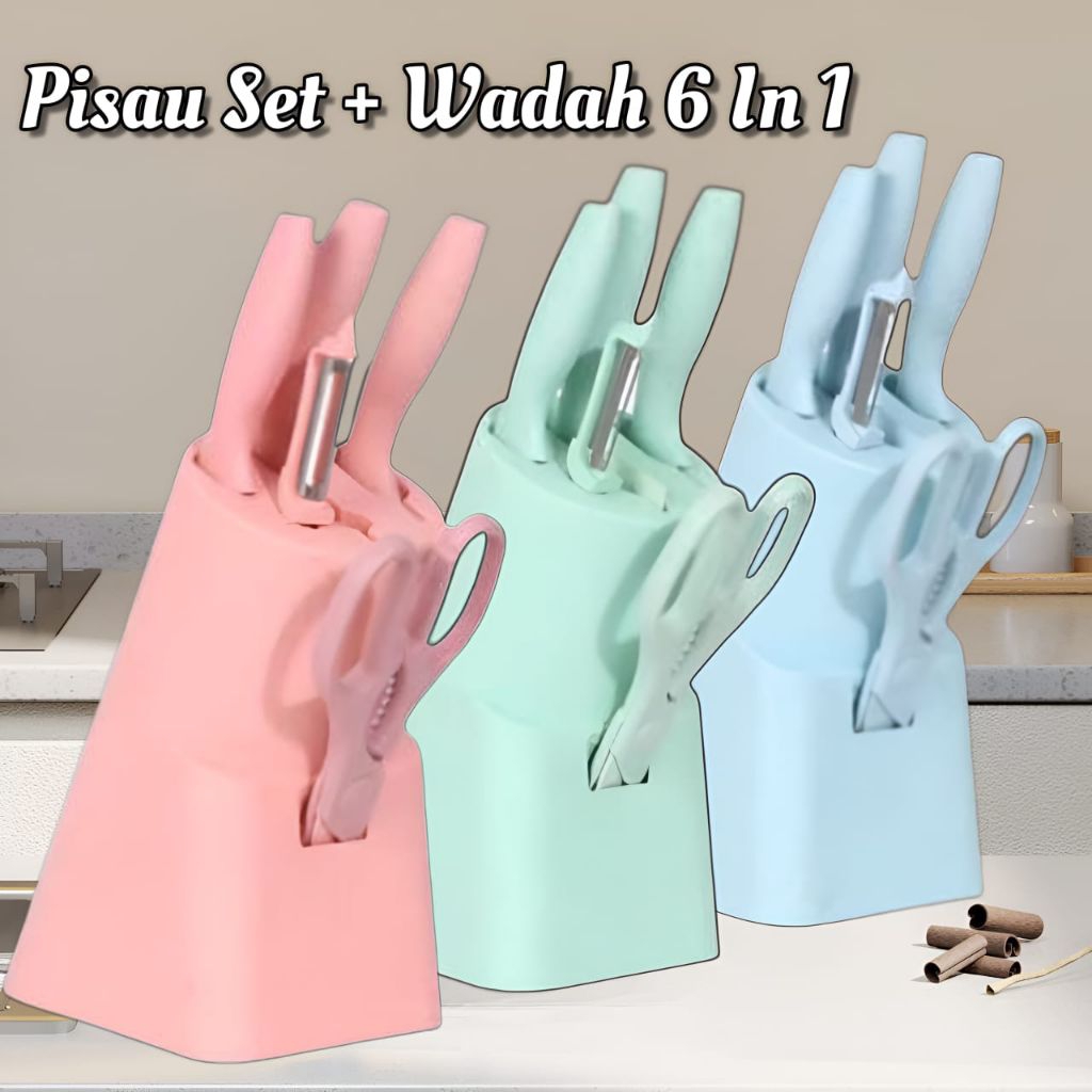 1 Set Paket Pisau Dapur Set Murah Tajam Peralatan Perlengkapan Dapur Murah