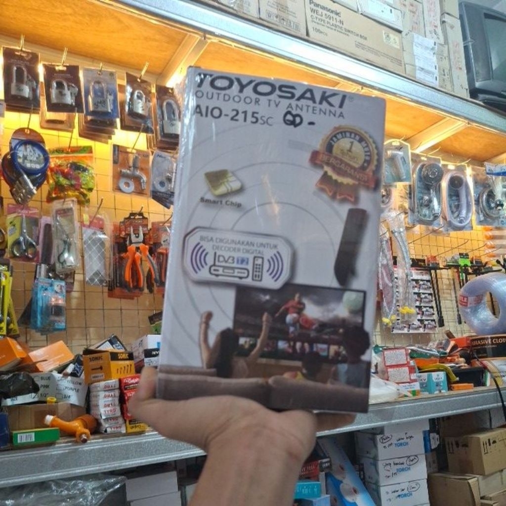 ANTENA TOYOSAKI AIO 215 ANTENA DIGITAL + BOOSTER INDOOR DAN OUTDOOR