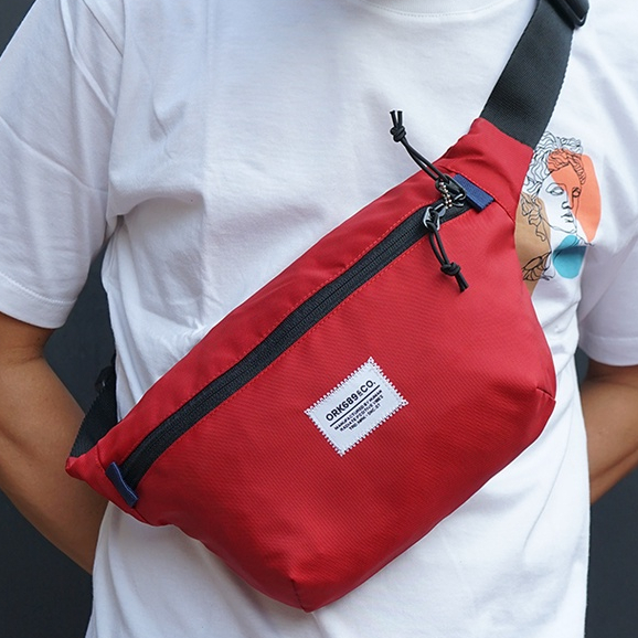 ORK689 Tas Selempang Pria Waistbag Distro Original Wp Panp Red
