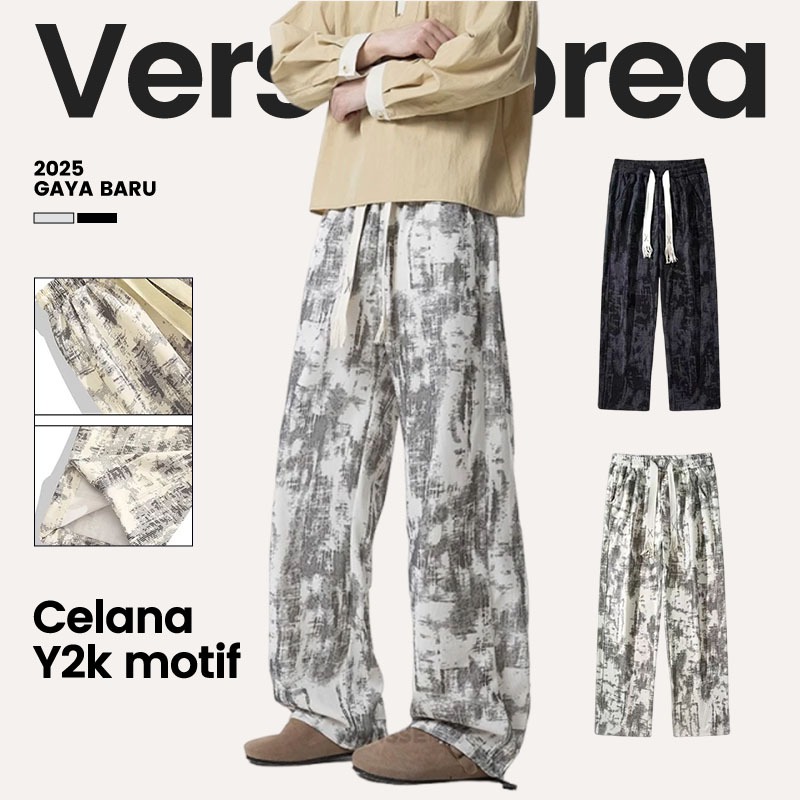 Celana crduroy panjang pria 2025 korean style tebal celana harajuku Pria baggy pants celana loose pr