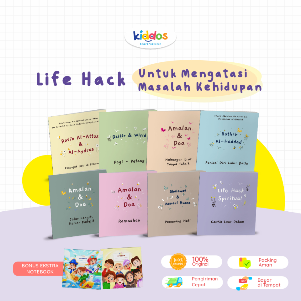 BUKU AMALAN DAN DOA ISLAM - RATHIB AL-HADAD, DZIKIR & WIRID, CANTIK LUAR DALAM, SHALAWAT & ASMAUL HU