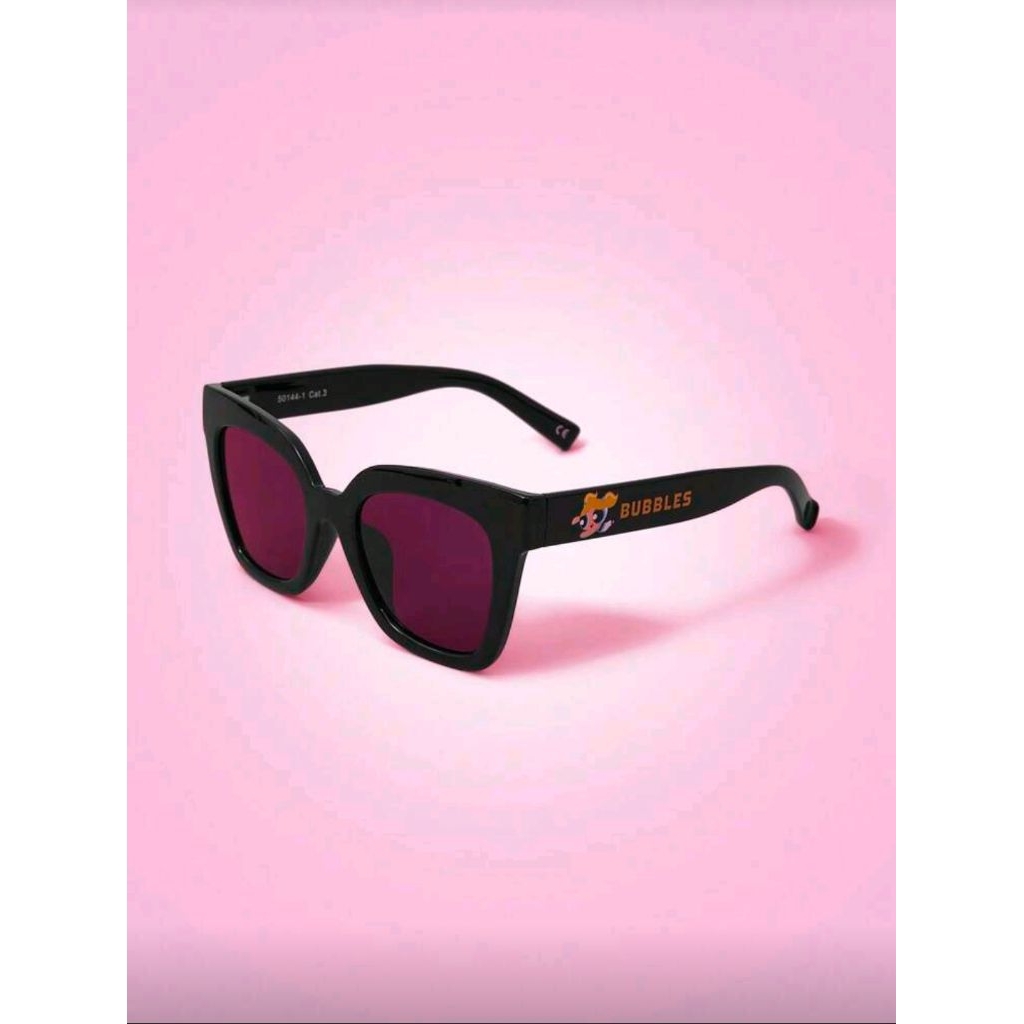 THE POWERPUFF GIRLS X SHEIN Bubbles & Letter Print Fashion Glasses