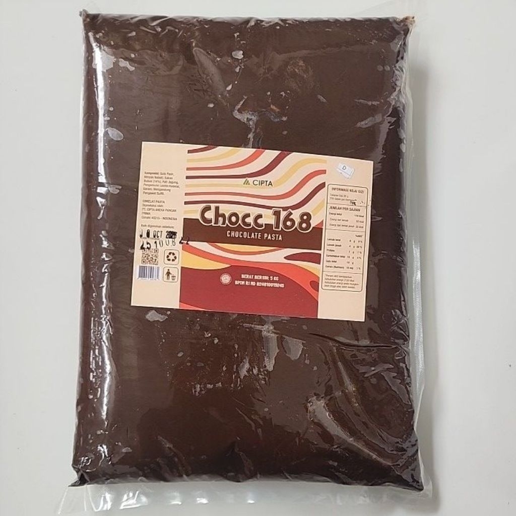 Chocc 168 Pasta Coklat 5 Kg / Selai Coklat / Coklat Filling / Coklat Olesan