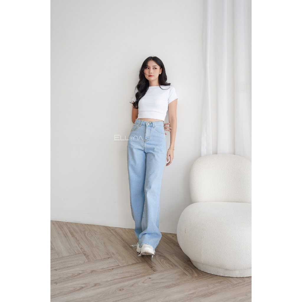 OSSO JEANS | Sofia Kulot Jeans Light Blue - Kulot Jeans Wanita