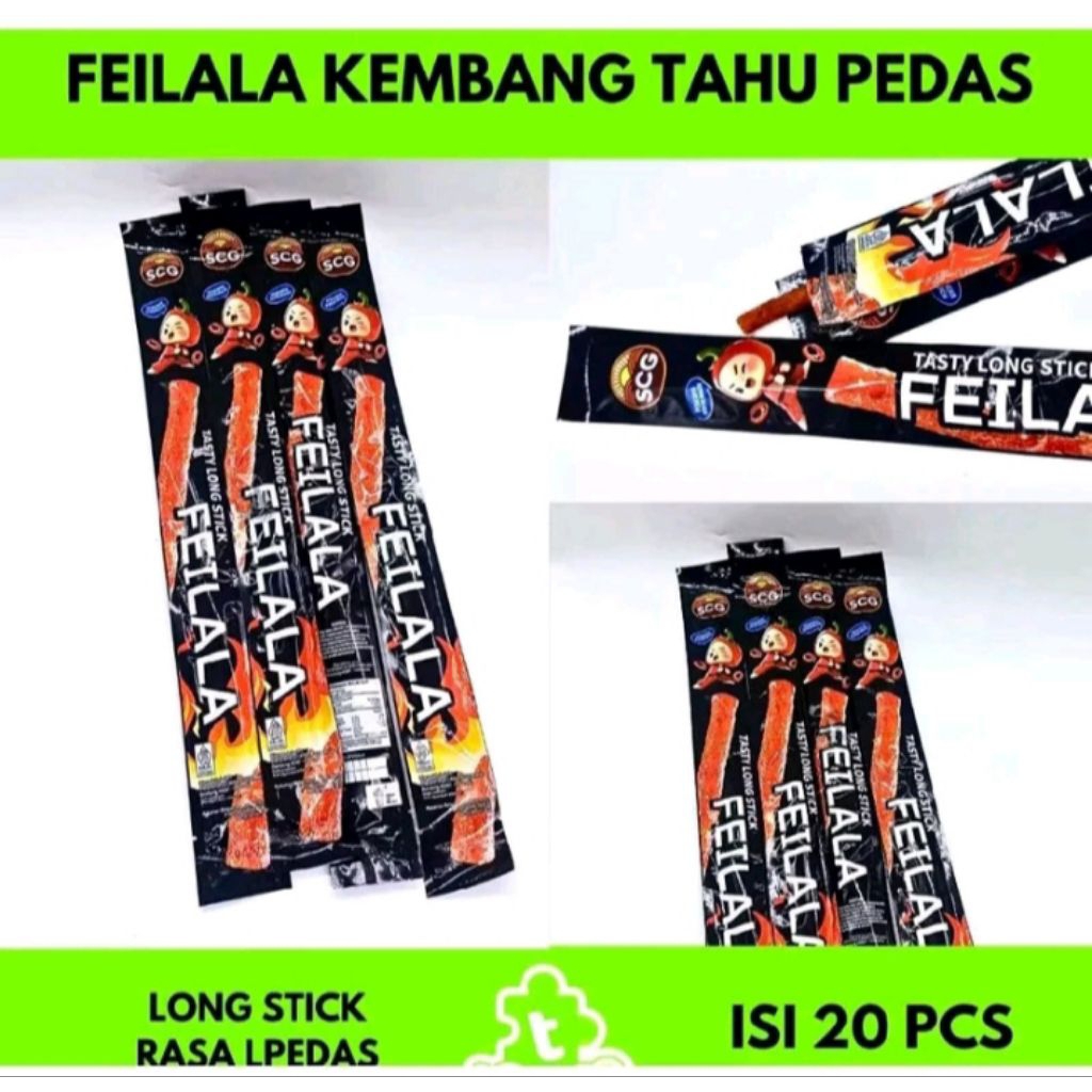 SNACK PEDAS FEILALA Latiao Tasty Long Stick/Slice (1 PAK)