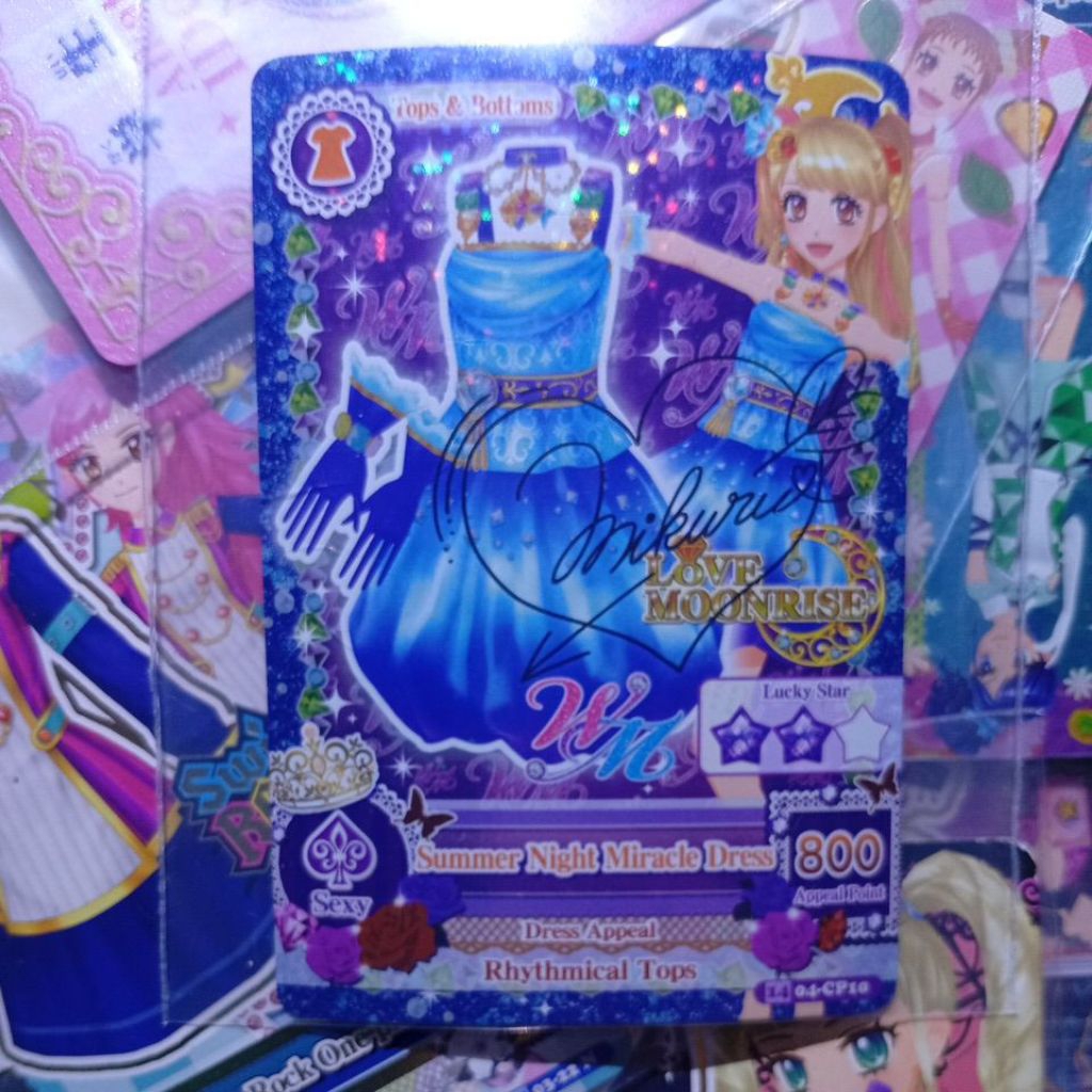 Aikatsu Love Moonrise Campaign Card Summer Night Miracle Dress Mikuru Signature .Ver