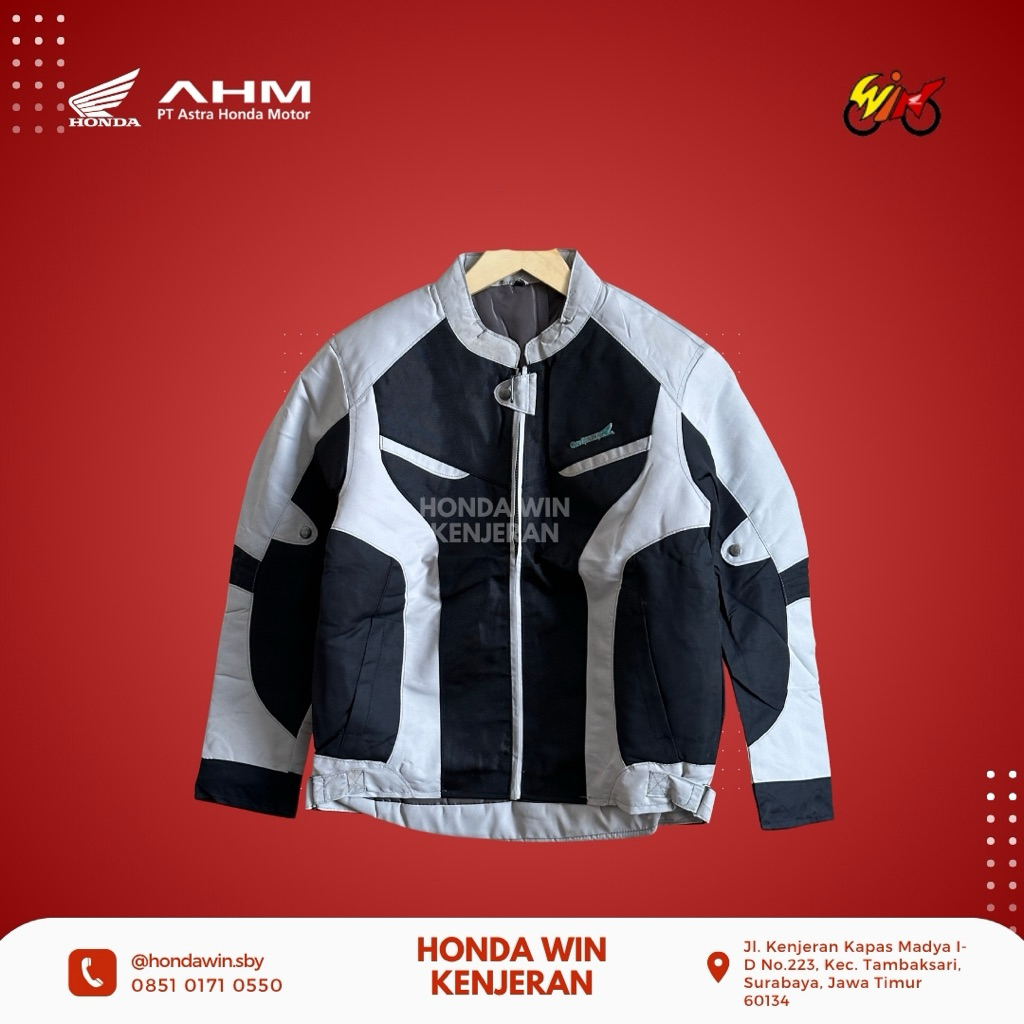 Jaket Sepeda Motor CB150R Streetfire Honda ASLI hitam putih